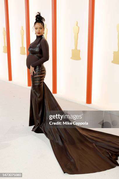 Rihanna attends the 95th Annual Academy Awards on March 12, 2023 in Hollywood, California.