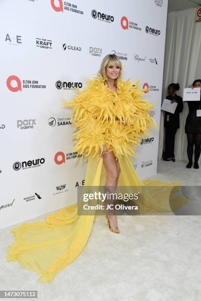 Heidi Klum attends the Elton John AIDS Foundation's 31st Annual Academy Awards Viewing Party on March 12, 2023 in West Hollywood, California.