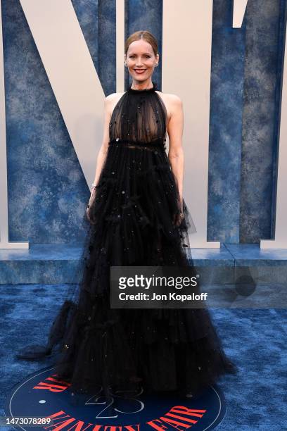 Leslie Mann attends the 2023 Vanity Fair Oscar Party Hosted By Radhika Jones at Wallis Annenberg Center for the Performing Arts on March 12, 2023 in...