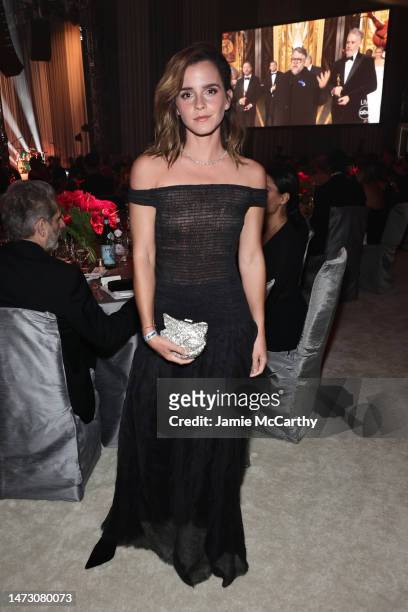 Emma Watson attends the Elton John AIDS Foundation's 31st Annual Academy Awards Viewing Party on March 12, 2023 in West Hollywood, California.