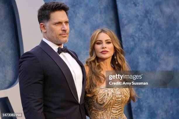 Joe Manganiello and Sofía Vergara attend the 2023 Vanity Fair Oscar Party Hosted By Radhika Jones at Wallis Annenberg Center for the Performing Arts...