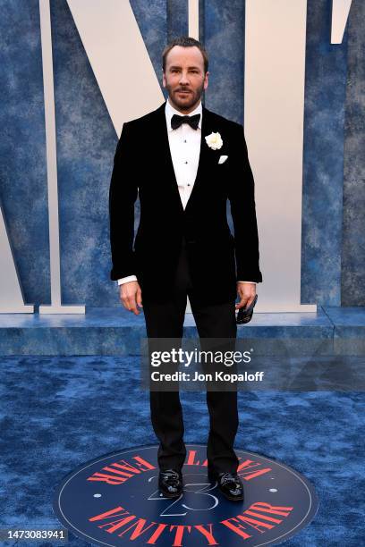 Tom Ford attends the 2023 Vanity Fair Oscar Party Hosted By Radhika Jones at Wallis Annenberg Center for the Performing Arts on March 12, 2023 in...