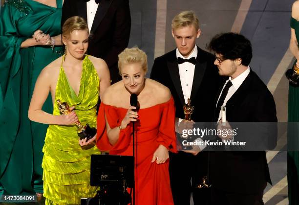 Yulia Navalnaya accepts the Best Documentary Feature award for "Navalny" onstage during the 95th Annual Academy Awards at Dolby Theatre on March 12,...