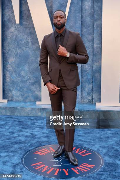 Dwyane Wade attends the 2023 Vanity Fair Oscar Party Hosted By Radhika Jones at Wallis Annenberg Center for the Performing Arts on March 12, 2023 in...