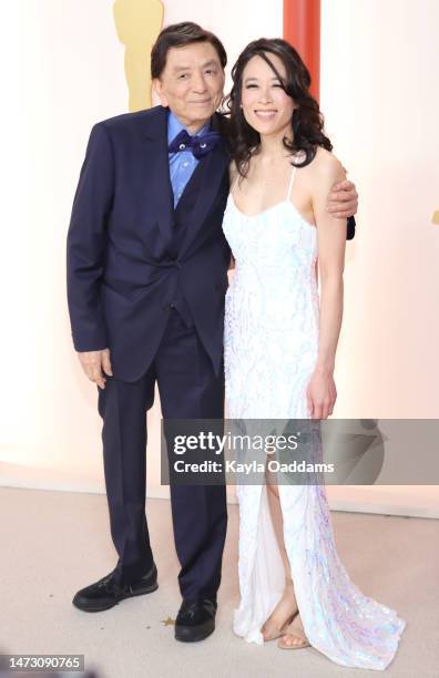 James Hong and April Hong attend the 95th Annual Academy Awards on March 12, 2023 in Hollywood, California.