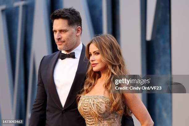 Joe Manganiello and Sofía Vergara attend the 2023 Vanity Fair Oscar Party Hosted By Radhika Jones at Wallis Annenberg Center for the Performing Arts...