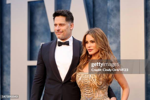 Joe Manganiello and Sofía Vergara attend the 2023 Vanity Fair Oscar Party Hosted By Radhika Jones at Wallis Annenberg Center for the Performing Arts...