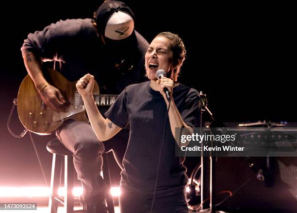 Lady Gaga performs onstage during the 95th Annual Academy Awards at Dolby Theatre on March 12, 2023 in Hollywood, California.