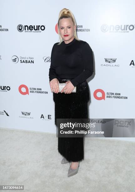 Patricia Arquette attends Elton John AIDS Foundation's 31st annual academy awards viewing party on March 12, 2023 in West Hollywood, California.