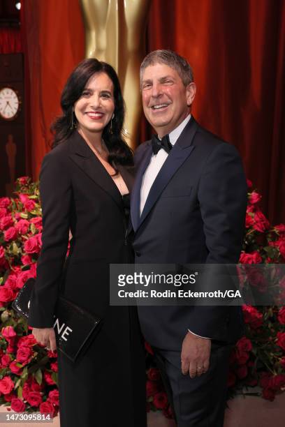 Laura Shell and Jeff Shell, CEO, NBCUniversal attend the 95th Annual Academy Awards on March 12, 2023 in Hollywood, California.