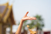 close up hand thai folk dance