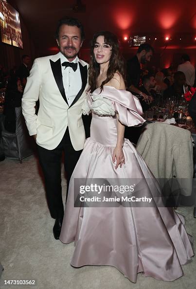 William Abadie and Sabrina Impacciatore attend the Elton John AIDS