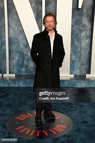 David Spade attends the 2023 Vanity Fair Oscar Party Hosted By Radhika Jones at Wallis Annenberg Center for the Performing Arts on March 12, 2023 in...