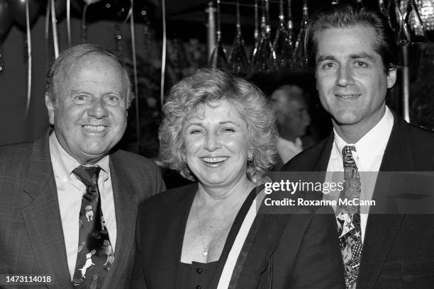 Actors Dick Van Patten, Patricia Van Patten and James Van Patten attend the surprise thirtieth birthday party of English-born American actress and...