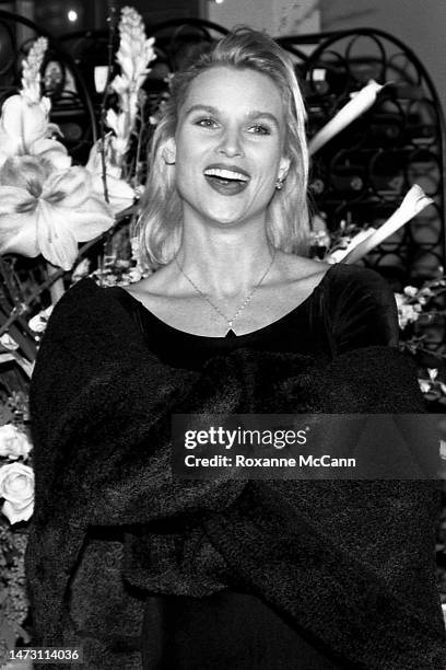 English-born American actress and award-winning star of "Knot's Landing" Nicollette Sheridan arrives at her surprise thirtieth birthday party in...