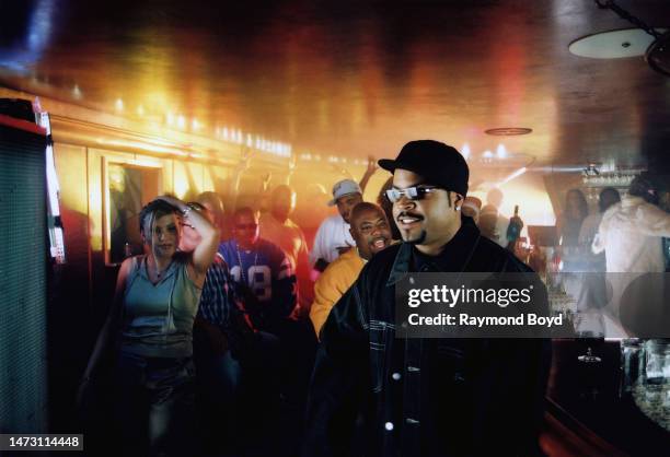 Rapper Ice Cube of Westside Connection performs during the filming of their music video, 'Gangsta Nation' in Chicago, Illinois in September 2003.