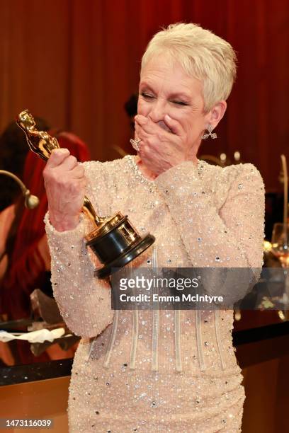 Jamie Lee Curtis, winner of the Best Supporting Actress award, for "Everything Everywhere All at Once," attends the Governors Ball during the 95th...