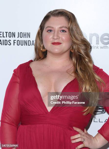 Jaicy Elliot attends Elton John AIDS Foundation's 31st annual academy awards viewing party on March 12, 2023 in West Hollywood, California.