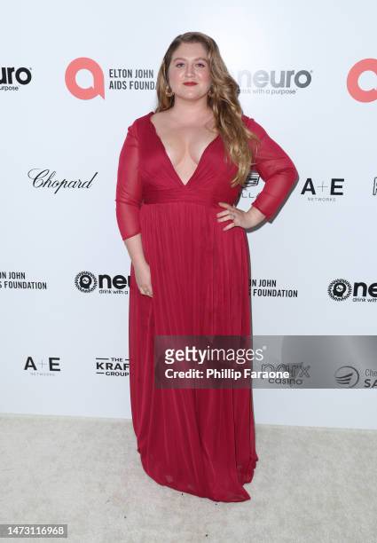 Jaicy Elliot attends Elton John AIDS Foundation's 31st annual academy awards viewing party on March 12, 2023 in West Hollywood, California.