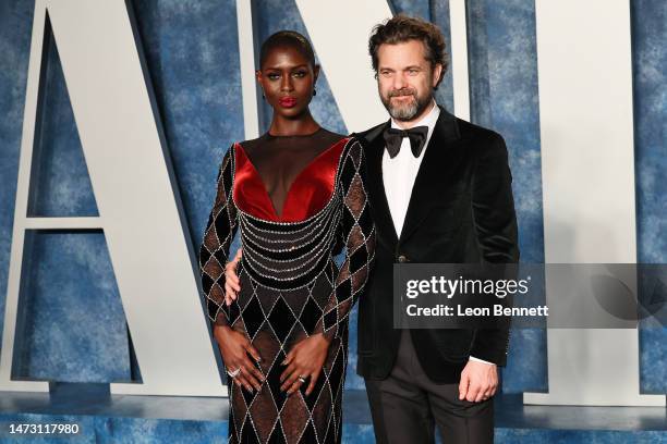 Jodie Turner-Smith and Joshua Jackson attend the 2023 Vanity Fair Oscar Party Hosted By Radhika Jones at Wallis Annenberg Center for the Performing...