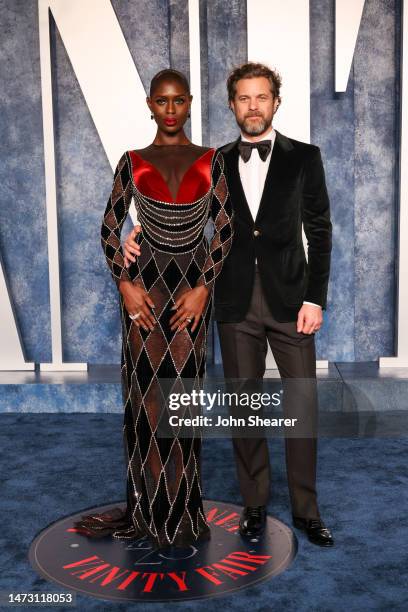 Jodie Turner-Smith and Joshua Jackson attend the 2023 Vanity Fair Oscar Party Hosted By Radhika Jones at Wallis Annenberg Center for the Performing...