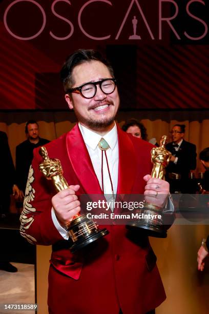 Dan Kwan, winner of the Best Director and Best Picture award for "Everything Everywhere All at Once," attends the Governors Ball during the 95th...