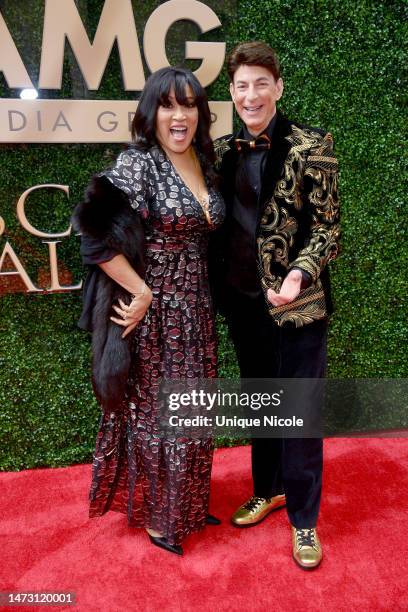 Jackée Harry and BJ Korros attend the Byron Allen's 5th Annual Oscar Gala 2023 Benefiting Children's Hospital Los Angeles at Beverly Wilshire, A Four...