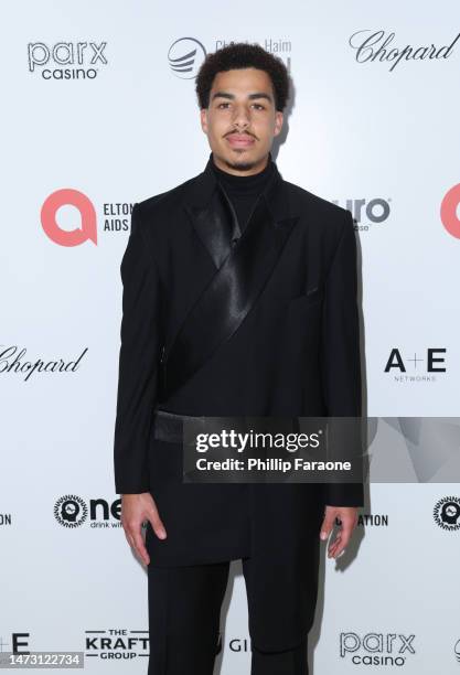 Marcus Scribner attends Elton John AIDS Foundation's 31st annual academy awards viewing party on March 12, 2023 in West Hollywood, California.