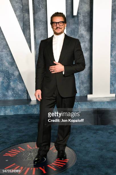 Pedro Pascal attends the 2023 Vanity Fair Oscar Party Hosted By Radhika Jones at Wallis Annenberg Center for the Performing Arts on March 12, 2023 in...