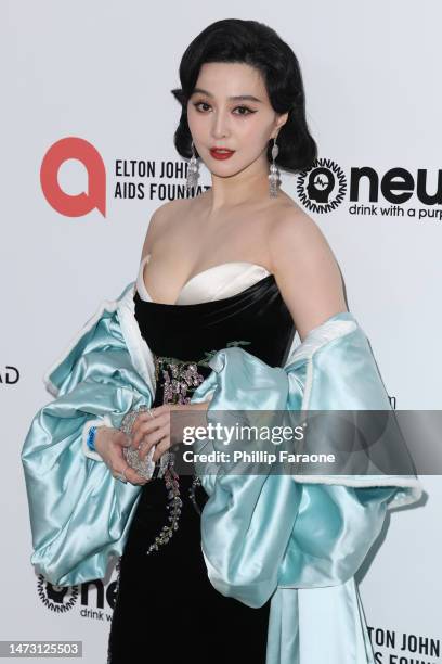 Fan Bingbing attends Elton John AIDS Foundation's 31st annual academy awards viewing party on March 12, 2023 in West Hollywood, California.