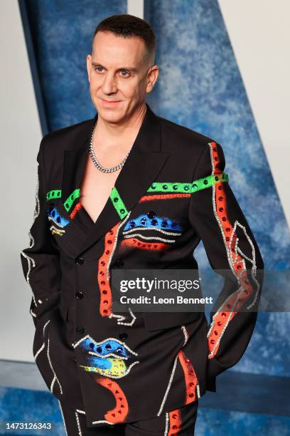 Jeremy Scott attends the 2023 Vanity Fair Oscar Party Hosted By Radhika Jones at Wallis Annenberg Center for the Performing Arts on March 12, 2023 in...