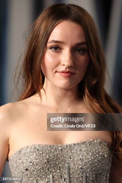 Kaitlyn Dever attends the 2023 Vanity Fair Oscar Party Hosted By Radhika Jones at Wallis Annenberg Center for the Performing Arts on March 12, 2023...