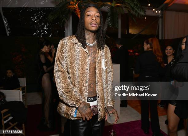 Wiz Khalifa attends the Elton John AIDS Foundation's 31st Annual Academy Awards Viewing Party on March 12, 2023 in West Hollywood, California.