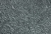 Embossed floral panel - pewter