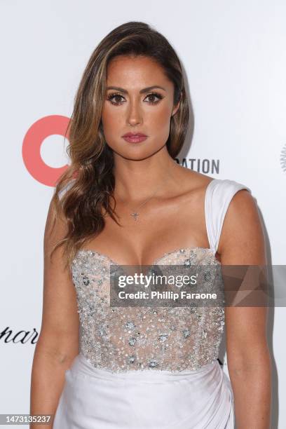 Katie Cleary attends Elton John AIDS Foundation's 31st annual academy awards viewing party on March 12, 2023 in West Hollywood, California.