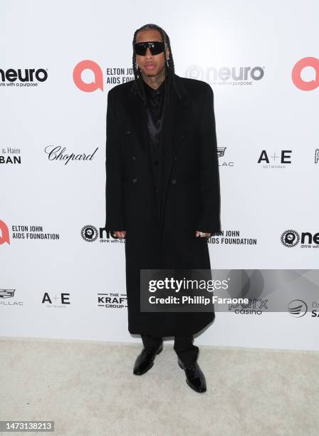 Tyga attends Elton John AIDS Foundation's 31st annual academy awards viewing party on March 12, 2023 in West Hollywood, California.