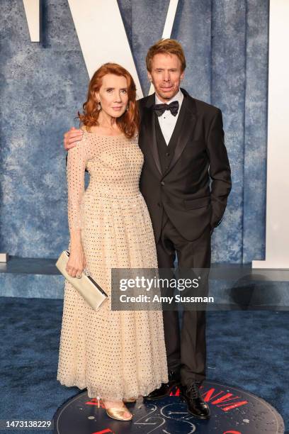 Linda Bruckheimer and Jerry Bruckheimer attend the 2023 Vanity Fair Oscar Party Hosted By Radhika Jones at Wallis Annenberg Center for the Performing...