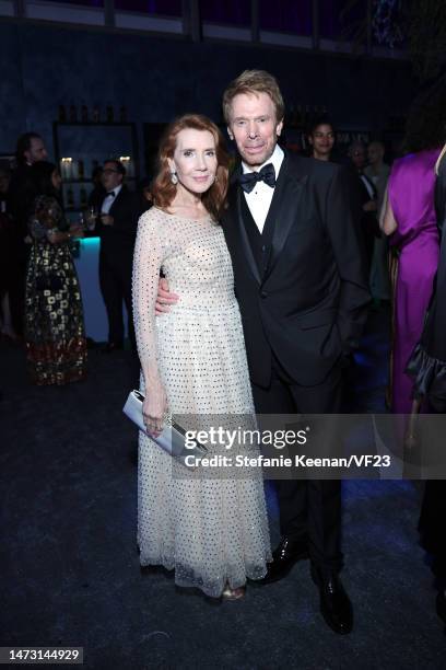 Linda Bruckheimer and Jerry Bruckheimer attend the 2023 Vanity Fair Oscar Party Hosted By Radhika Jones at Wallis Annenberg Center for the Performing...