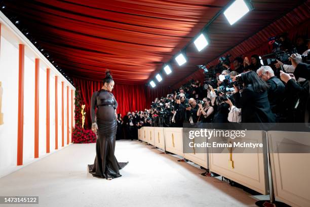 Rihanna attends the 95th Annual Academy Awards at Hollywood & Highland on March 12, 2023 in Hollywood, California.