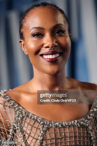 DeWanda Wise attends the 2023 Vanity Fair Oscar Party Hosted By Radhika Jones at Wallis Annenberg Center for the Performing Arts on March 12, 2023 in...