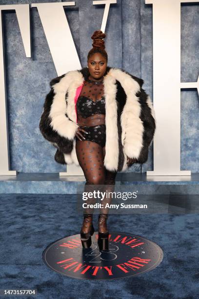 Danielle Brooks attends the 2023 Vanity Fair Oscar Party Hosted By Radhika Jones at Wallis Annenberg Center for the Performing Arts on March 12, 2023...
