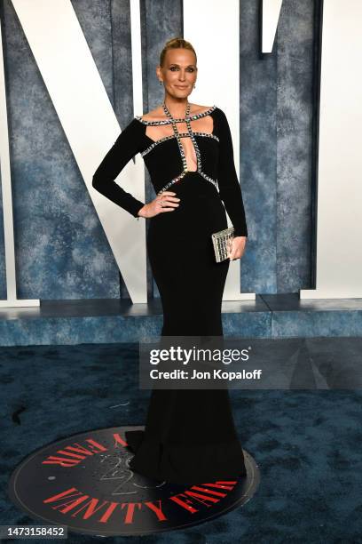 Molly Sims attends the 2023 Vanity Fair Oscar Party Hosted By Radhika Jones at Wallis Annenberg Center for the Performing Arts on March 12, 2023 in...