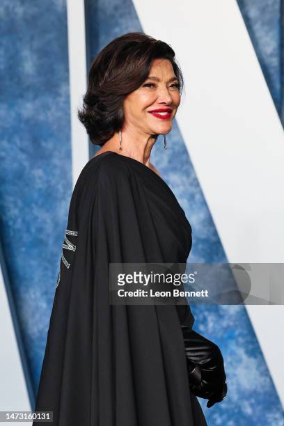 Shohreh Aghdashloo attends the 2023 Vanity Fair Oscar Party Hosted By Radhika Jones at Wallis Annenberg Center for the Performing Arts on March 12,...