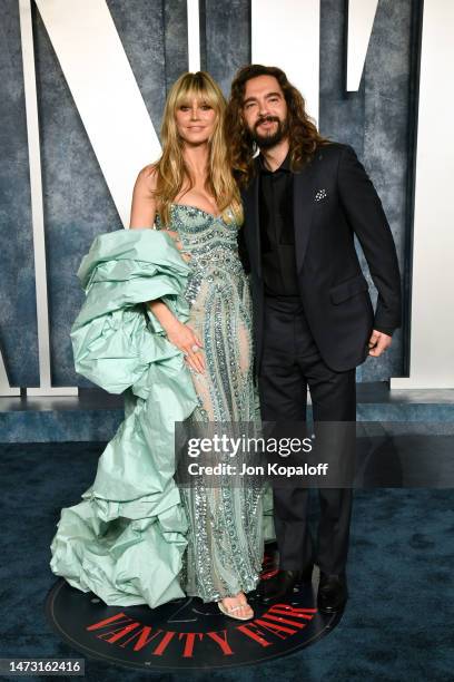 Heidi Klum and Tom Kaulitz attend the 2023 Vanity Fair Oscar Party Hosted By Radhika Jones at Wallis Annenberg Center for the Performing Arts on...