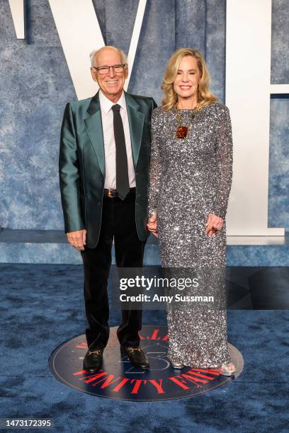 Jimmy Buffett and Jane Slagsvol attend the 2023 Vanity Fair Oscar Party Hosted By Radhika Jones at Wallis Annenberg Center for the Performing Arts on...