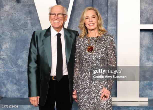 Jimmy Buffett and Jane Slagsvol attend the 2023 Vanity Fair Oscar Party Hosted By Radhika Jones at Wallis Annenberg Center for the Performing Arts on...