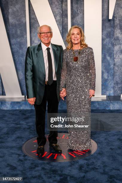 Jimmy Buffett and Jane Slagsvol attend the 2023 Vanity Fair Oscar Party Hosted By Radhika Jones at Wallis Annenberg Center for the Performing Arts on...