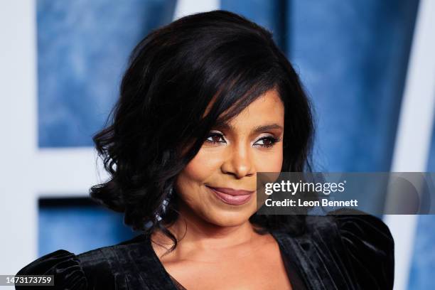 Sanaa Lathan attends the 2023 Vanity Fair Oscar Party Hosted By Radhika Jones at Wallis Annenberg Center for the Performing Arts on March 12, 2023 in...