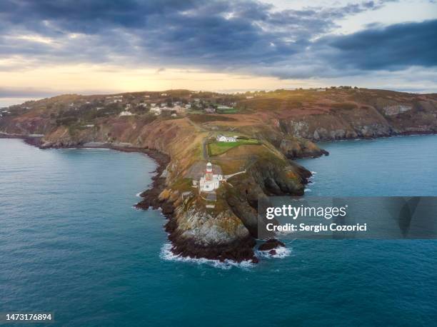 baily lighthouse howth - dublin - dublin stock pictures, royalty-free photos & images