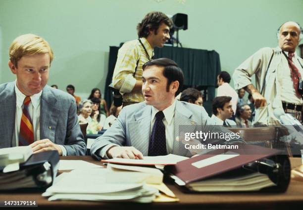 Sam Garrison , the House Judiciary Committee's new chief minority counsel, pictured during a hearing in Washington on July 23rd, 1974.